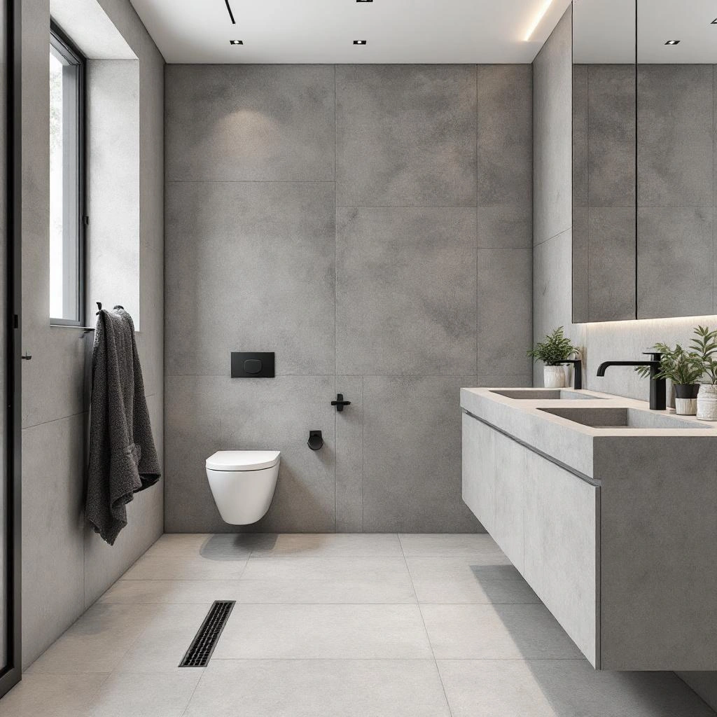 Expanded walk-in shower with frameless glass